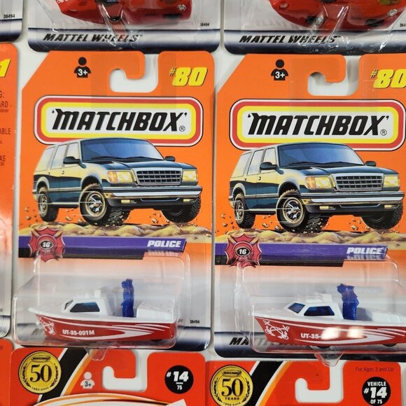 Matchbox Police Boat Sea Speeder Ice Breaker Diecast Vehicles Lot of 15 MOC - Picture 6 of 16